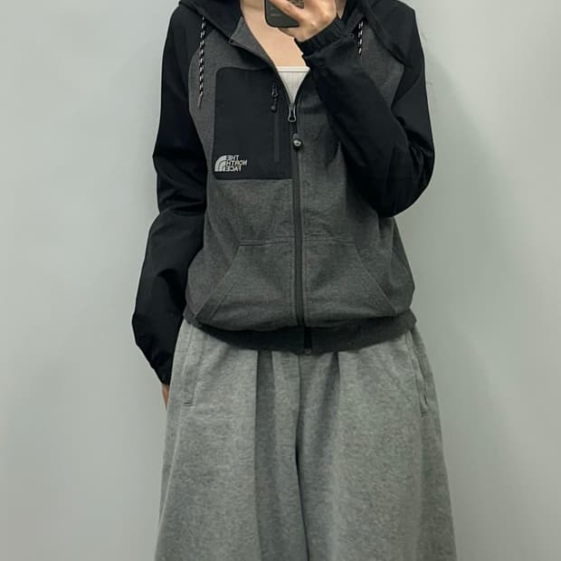 노스페이스 나그랑 배색 후드집업