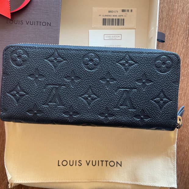 루이비통 클레망스 월릿 모노그램 앙프렝뜨 블랙 장지갑