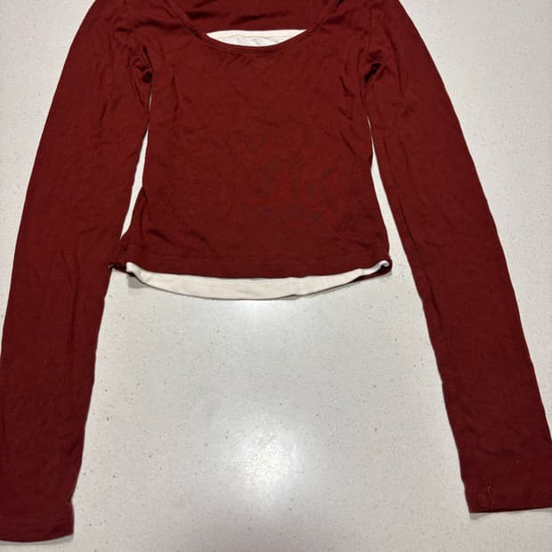 HANDAIWEI 크롭 긴팔 티셔츠 M