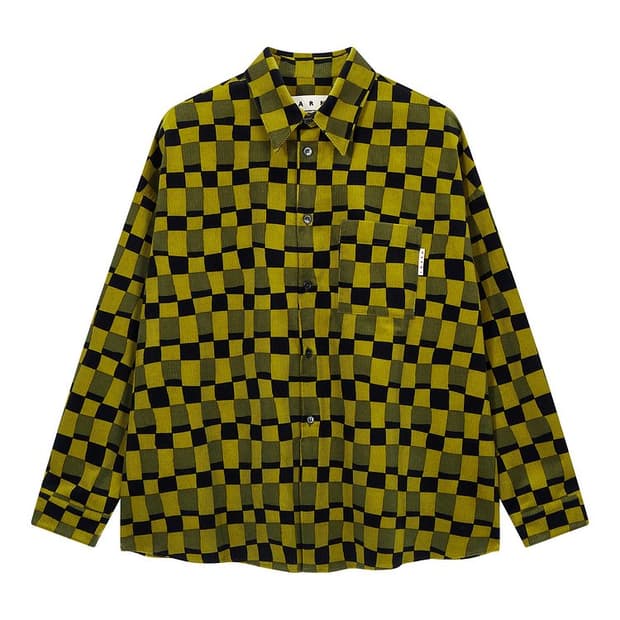 마르니 코듀로이 체크 셔츠 46