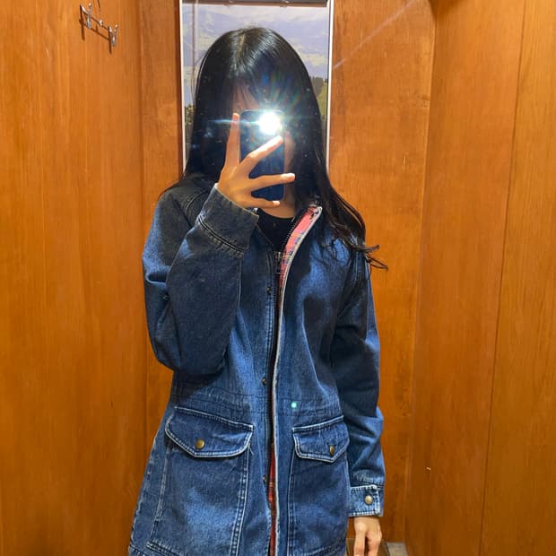 (S) 80s L.L.Bean 엘엘빈 데님 헌팅 자켓
