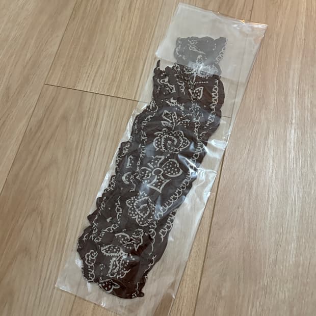 새상품) 캐피탈 워셔 실크 스카프 네커치프 / 브라운