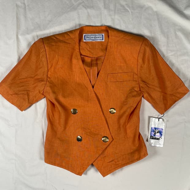 80s Yves Saint Laurent 입생로랑 여자 자켓 데드스탁