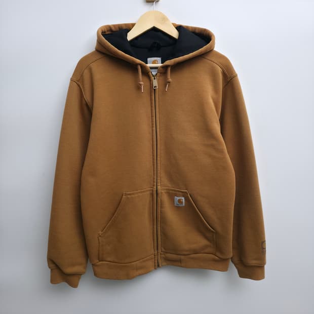 [S] 칼하트 써멀 브라운 후드 집업 레인 디펜더