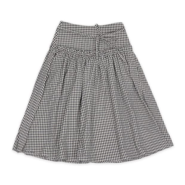 오피쉬 Oafish 리본 프릴 랩스커트 (brown)