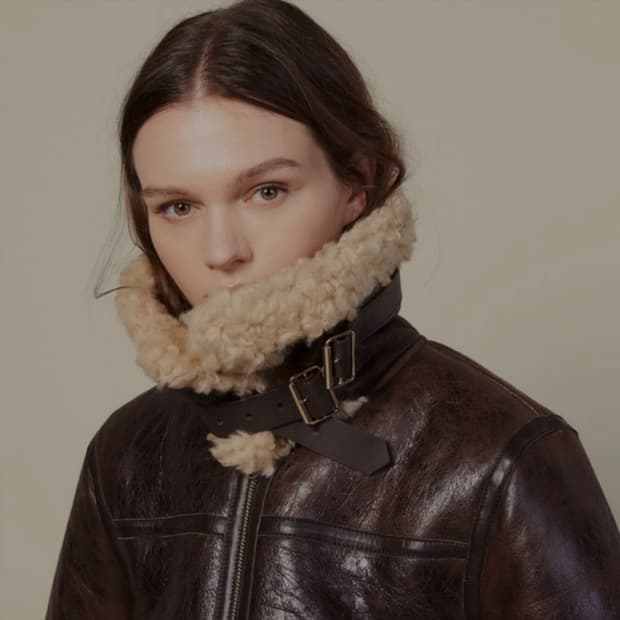 산드로 양가죽 무스탕