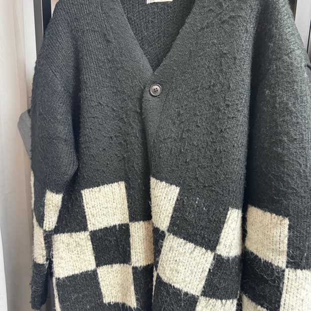 자라 체커보드 가디건 L-XL