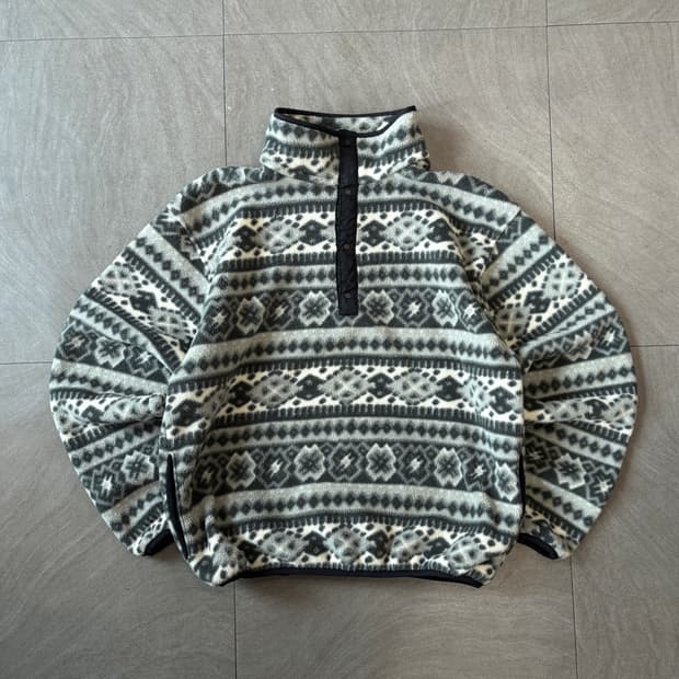 90s L.L.bean 90년대 미국 생산 엘엘빈 아즈텍 플리스 신칠라 