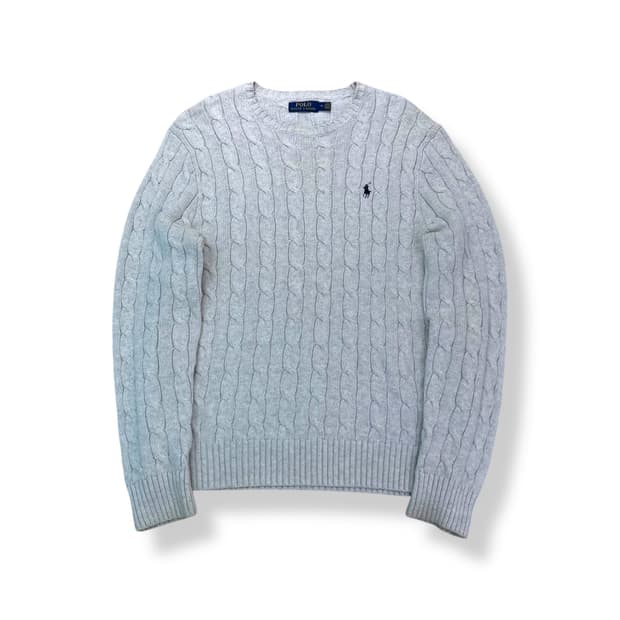100 폴로랄프로렌 꽈배기 그레이 니트