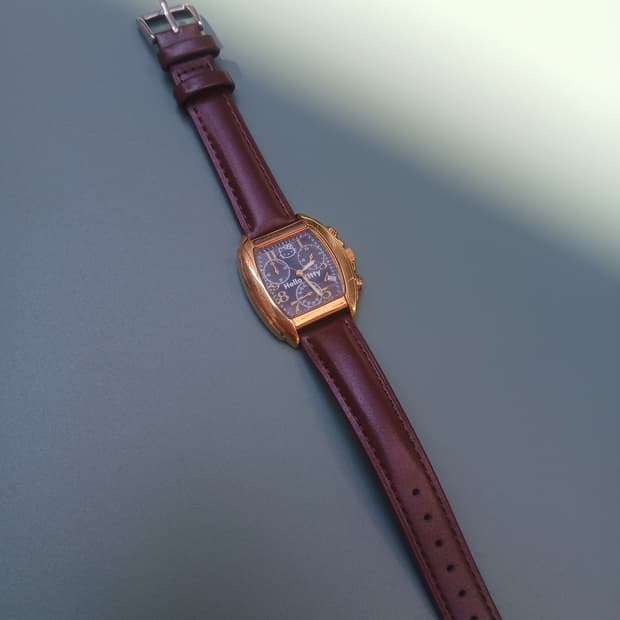 빈티지 산리오 헬로키티 크로노 쿼츠 시계