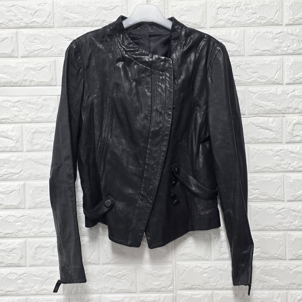 택포_ 블랙 양가죽 라이더 자켓 S