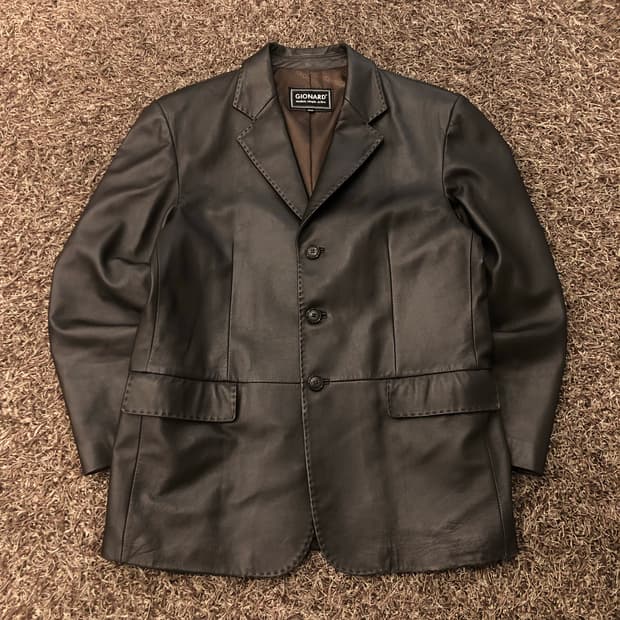 빈티지 양가죽 블레이저 레더 가죽 자켓