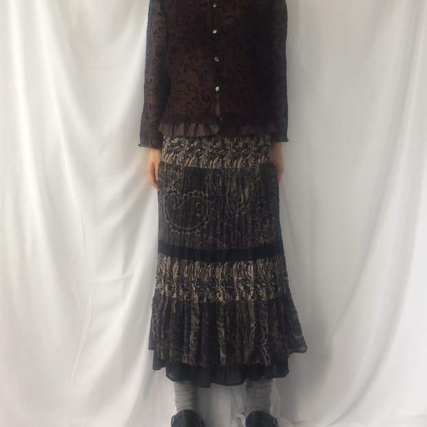 Ornament pattern point pleats jacket
