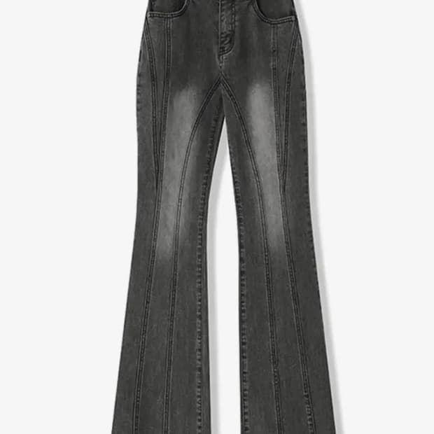 비바셔스 Slender Line Denim Pants GREY