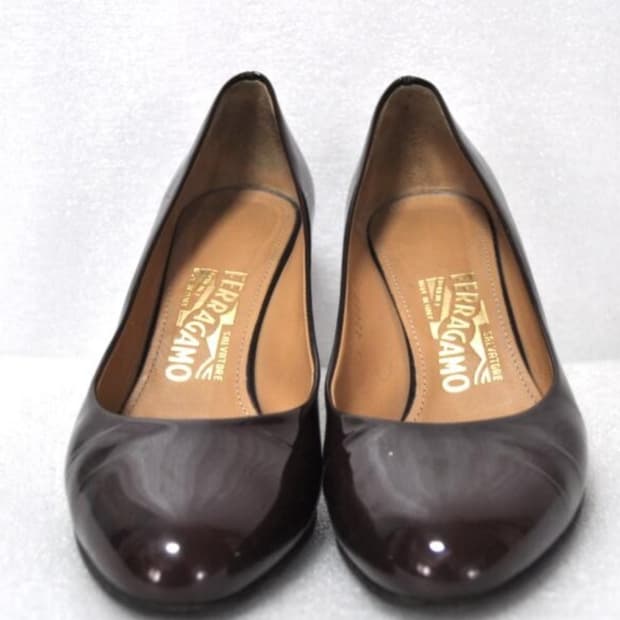 페레가모/여성에나멜펌프스구두(사이즈240)정품