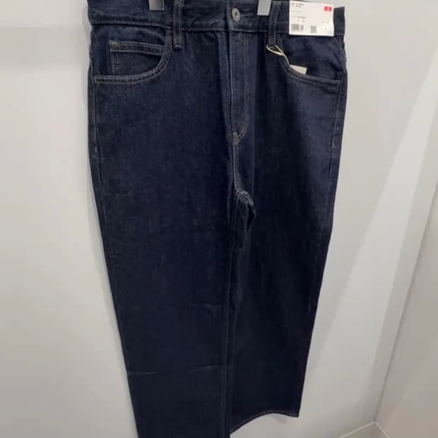 유니클로 jw앤더슨 청바지 68 블루 긴기장 35사이즈