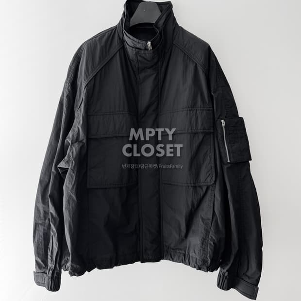 [50] 준지 이중 하이넥 아웃포켓 나일론 99 점퍼 쉘파카 블랙