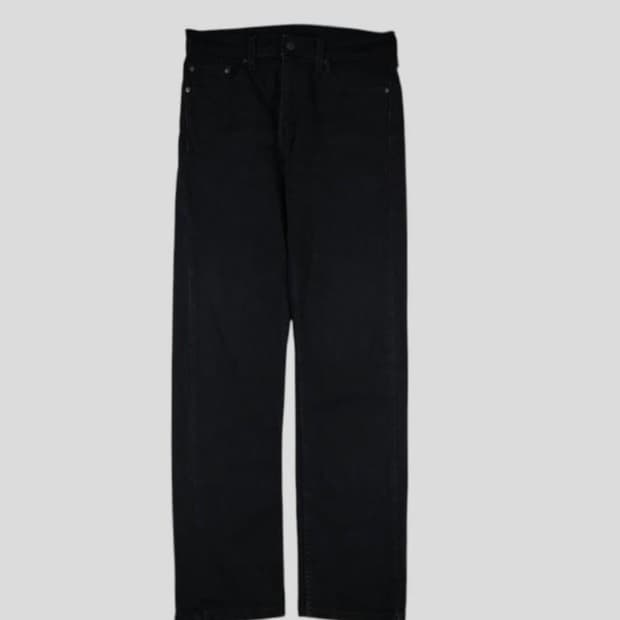 리바이스 505 흑청 블랭크탭 팬츠