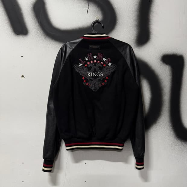 정품 Les Hommes 레스옴므 이탈리아 자수 디테일 바시티 자켓