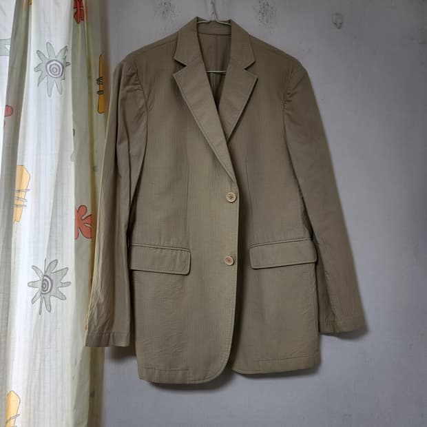 베이지색 케주얼 혼방 자켓 블레이저 95