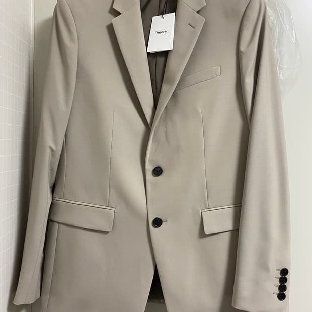 새상품 띠어리 챔버스 뉴테일러2 울블레이저 40R 105 다크샌드