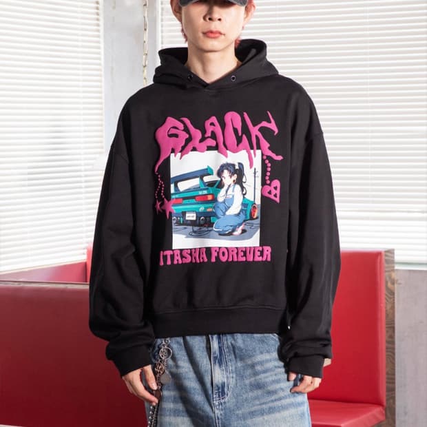 글랙 이타샤 풀오버 후디 블랙