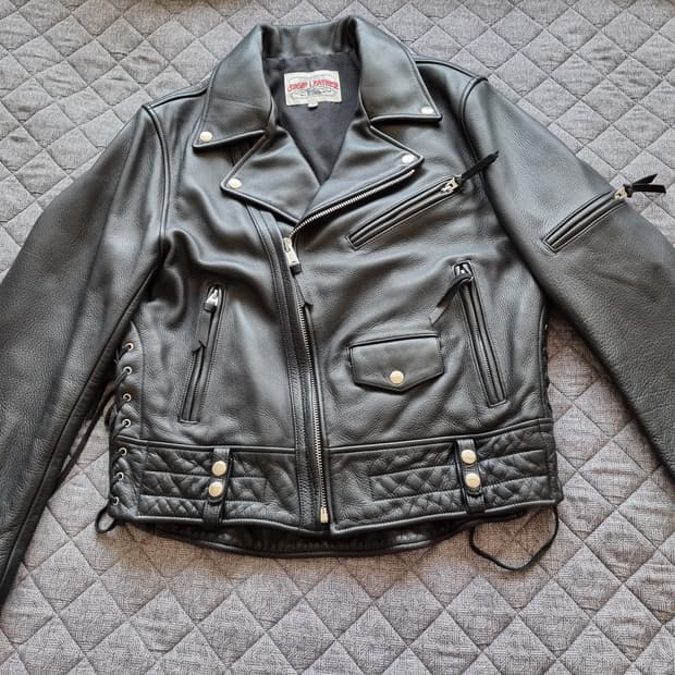 jiashi leather 캘리포니아 고속도로 경찰 가죽자켓 100