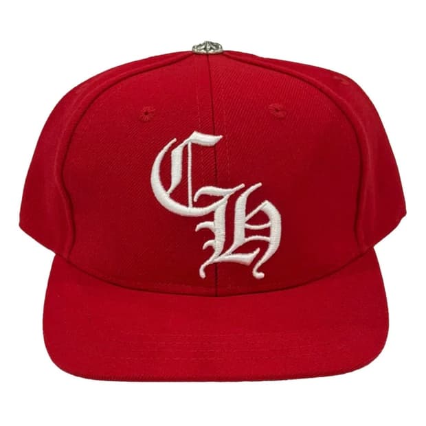 크롬하츠 CH로고 베이스볼캡 레드앤화이트