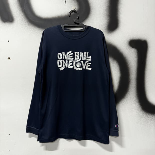 챔피온 USA 바스켓볼 빅 프린팅 매쉬 긴팔 져지 티셔츠