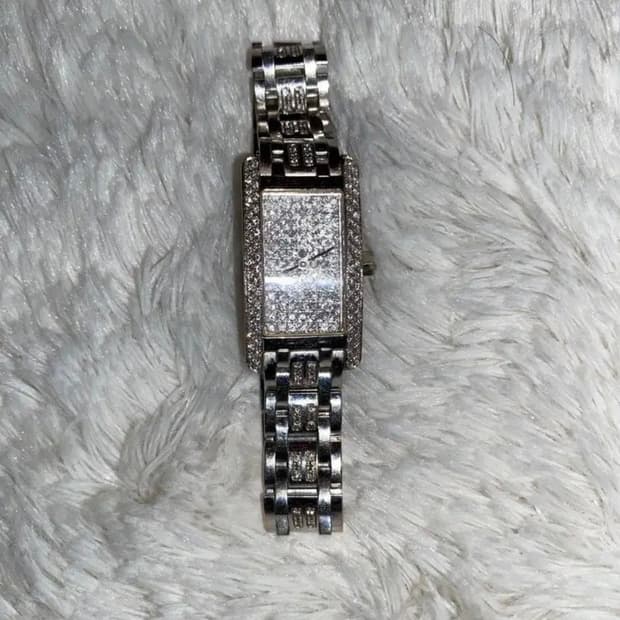 Estate 14k 화이트 골드 다이몬드 여성 시계