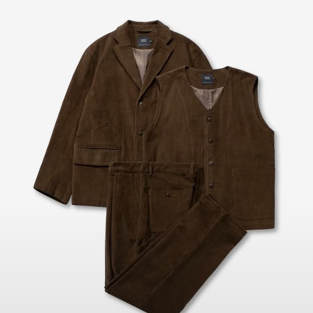 디미트리블랙 코듀로이 퍼티그 수트 셋업