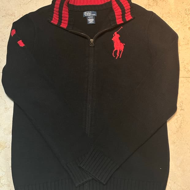 폴로 랄프로렌 빈티지 빅포니 니트집업