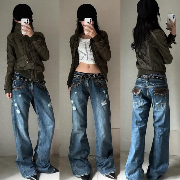 고스트오브할렘 빈티지 자켓 y2k shop502 파우닝 큐빈티지