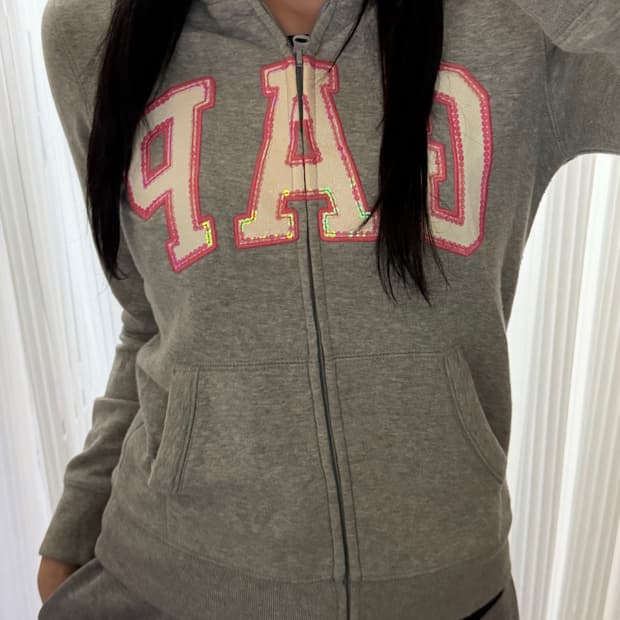 갭 그레이 후드집업 2xl