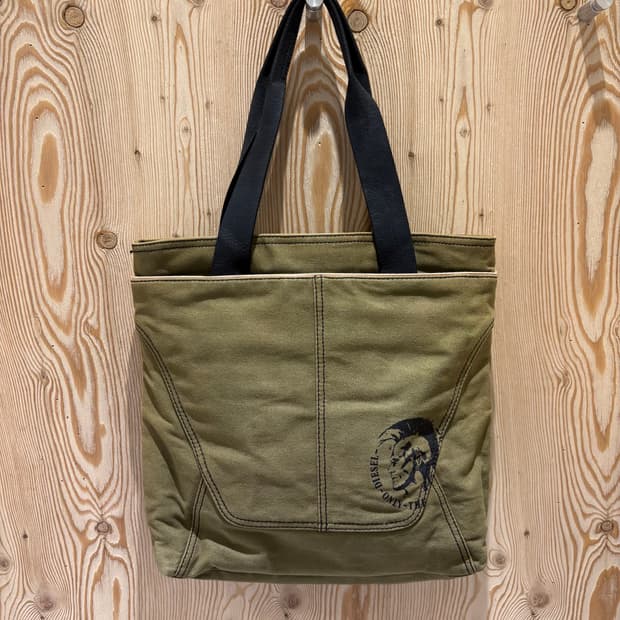 디젤 그래픽 캔버스 토트백