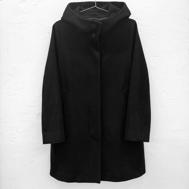 mackintosh 히든버튼 울 후드 코트