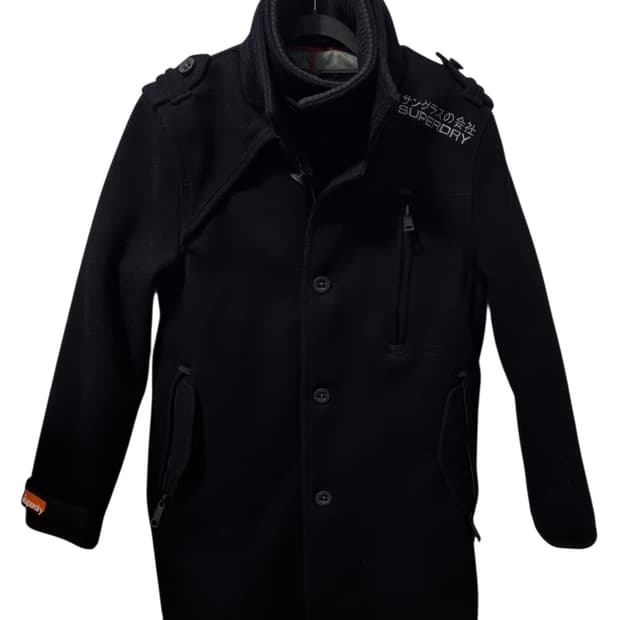 슈퍼드라이 헤비 네이비 울코트 m