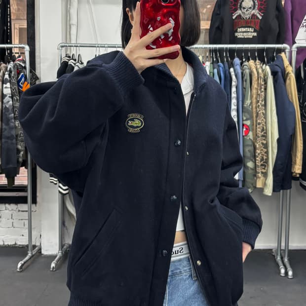 90s 라코스테 울 바시티 자켓