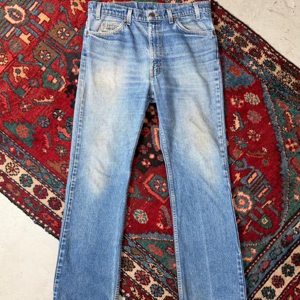 90's USA Made 빈티지 리바이스 517 오렌지탭 부츠컷 녹워싱