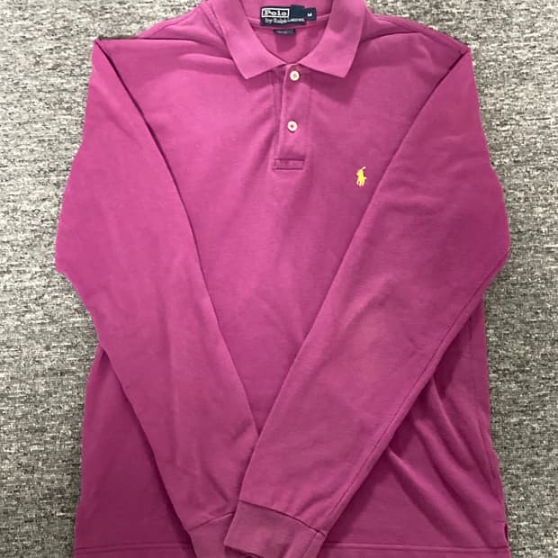 폴로 랄프로렌 pk 긴팔 카라티 핑크 M