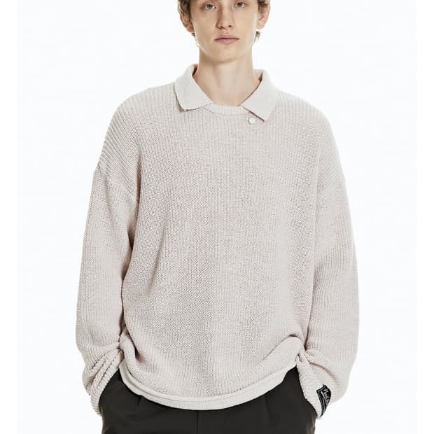 노드아카이브 레이어드 카라 니트 2size