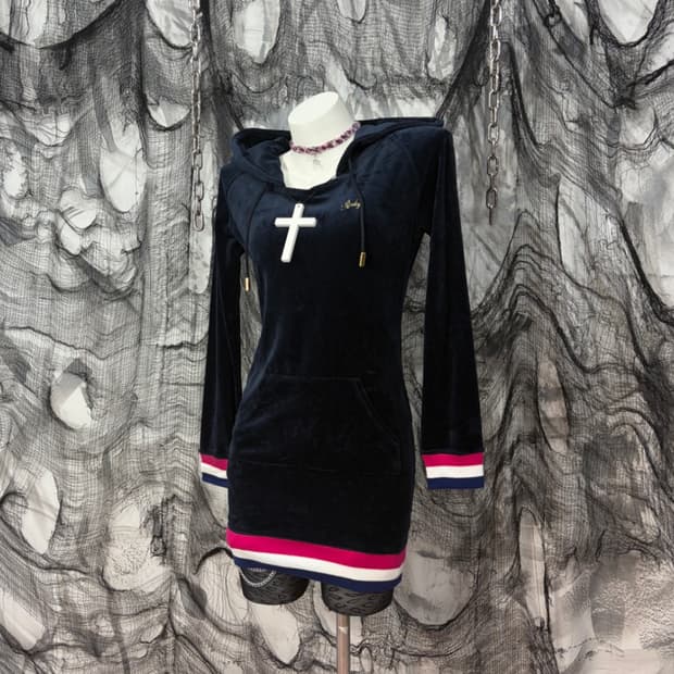 Y2K Velvet slim pit mini one piece