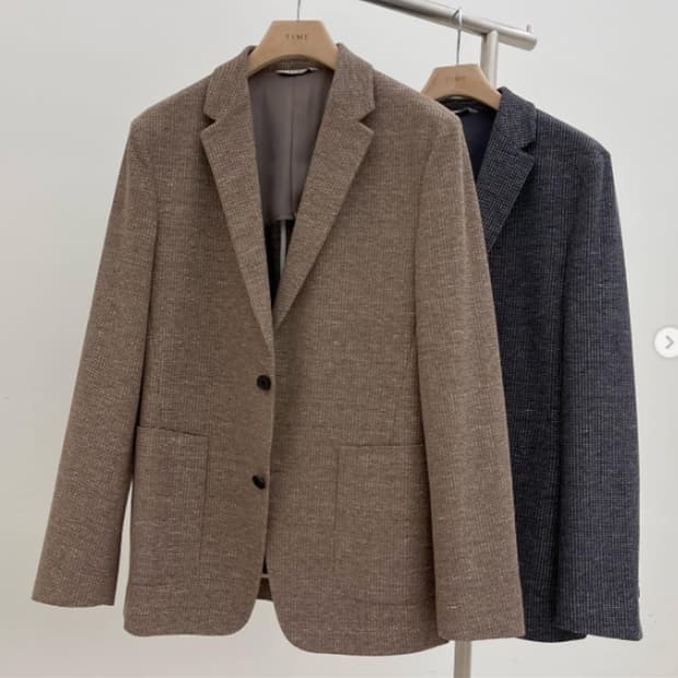 한섬 타임 옴므 여름 린넨 블레이저 자켓 남성 L XL 투버튼 사랑봉봉