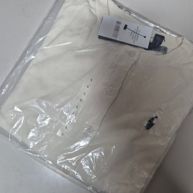 폴로 피마 가디건 아이보리 L (새상품)