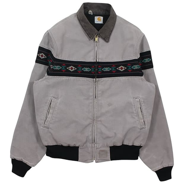 1999 칼하트 J77 CMT 펌 덕 사우스웨스트 자켓 빈티지 아즈텍