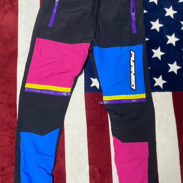 블랙 피라미드 우븐 팬츠