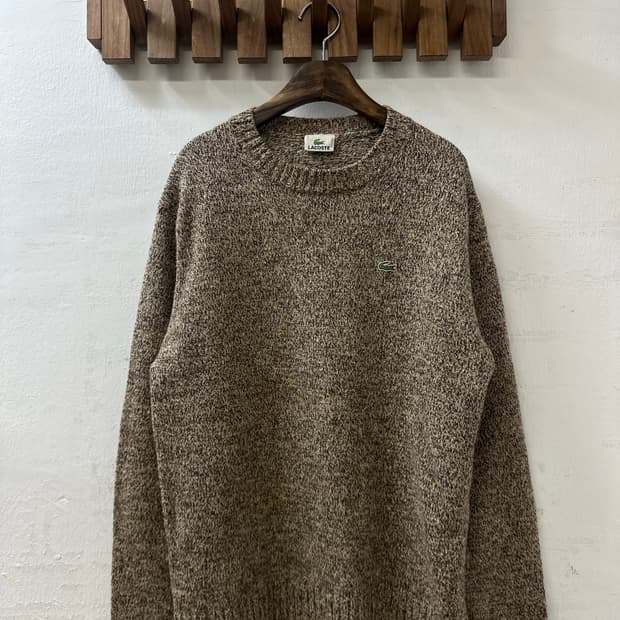 일본빈티지 LACOSTE 라코스테 울 블렌드 크루넥 니트 스웨터