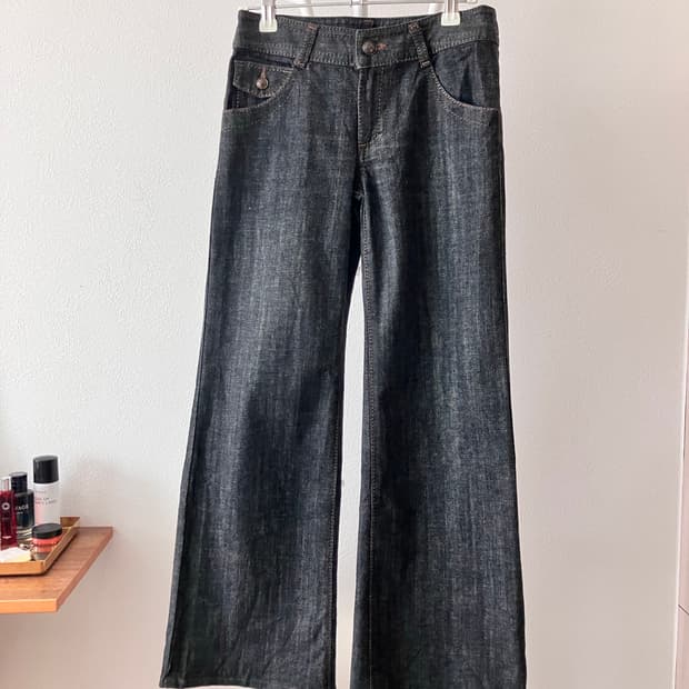 23구 생지데님 와이드팬츠 일본빈티지 로우라이즈청바지
