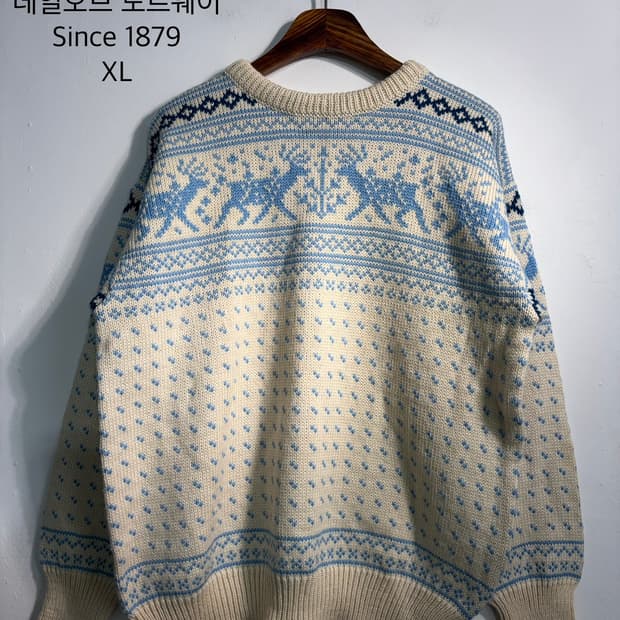 [XL] Dale of norway 데일오브노르웨이 반집업 니트 울100