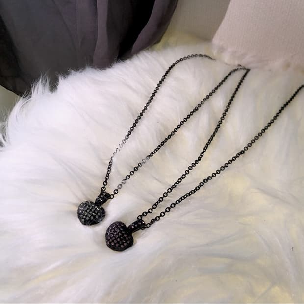 빈티지 목걸이 하트큐빅 vintage y2k 펑크
